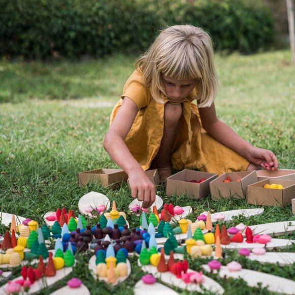 NWT Grapat Wooden Toys Large Wood Petals - 24 Pieces - Picture 5 of 6